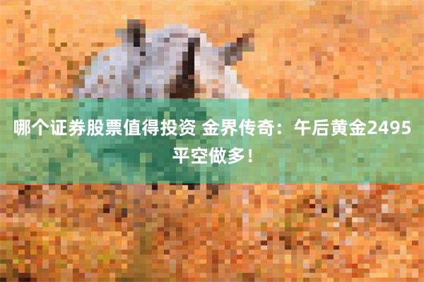 哪个证券股票值得投资 金界传奇：午后黄金2495平空做多！