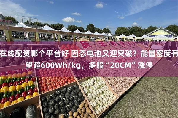 在线配资哪个平台好 固态电池又迎突破？能量密度有望超600Wh/kg，多股“20CM”涨停