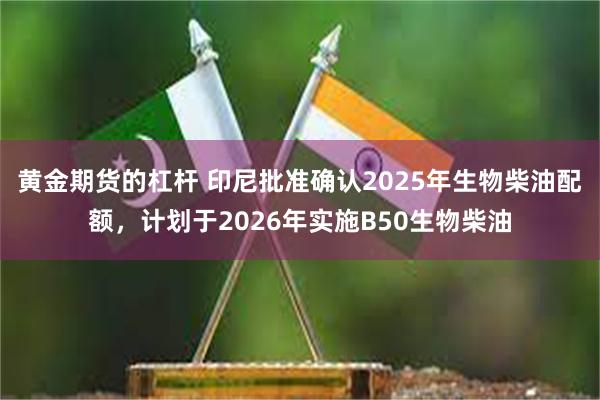 黄金期货的杠杆 印尼批准确认2025年生物柴油配额，计划于2026年实施B50生物柴油