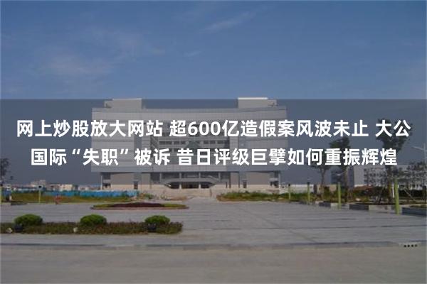 网上炒股放大网站 超600亿造假案风波未止 大公国际“失职”被诉 昔日评级巨擘如何重振辉煌