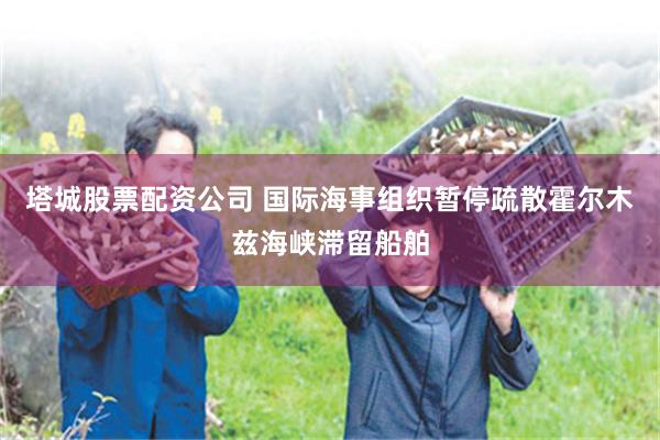 塔城股票配资公司 国际海事组织暂停疏散霍尔木兹海峡滞留船舶