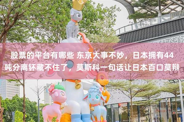 股票的平台有哪些 东京大事不妙，日本拥有44吨分离钚藏不住了，莫斯科一句话让日本百口莫辩